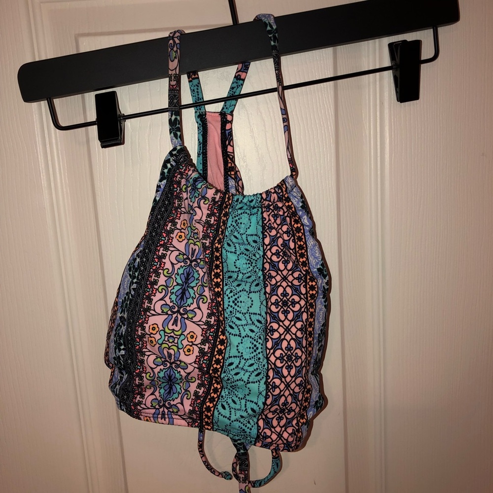 High neck bathing suit top